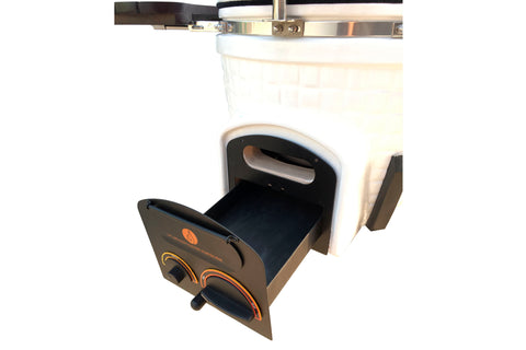 Image of Icon Grills 400 Series 20-inch Ceramic Kamado Grill White w/ Oversized Cart | CG401White | Kamado Grills Depot