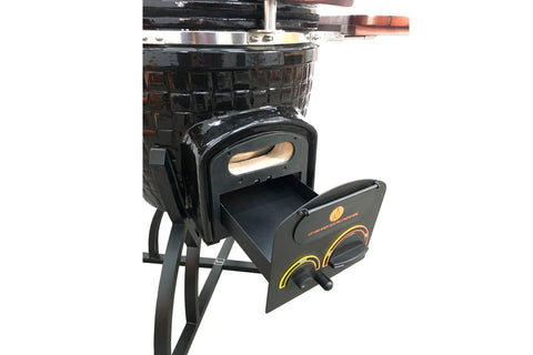 Image of Icon Grills 400 Series 20-inch Ceramic Kamado Grill Black w/ Oversized Cart | CG401BLACK | Kamado Grills Depot