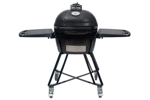 Image of Primo Oval All-In-One Junior 200 Ceramic Kamado Grill w/Cart | PG007400 | Kamado Grills Depot